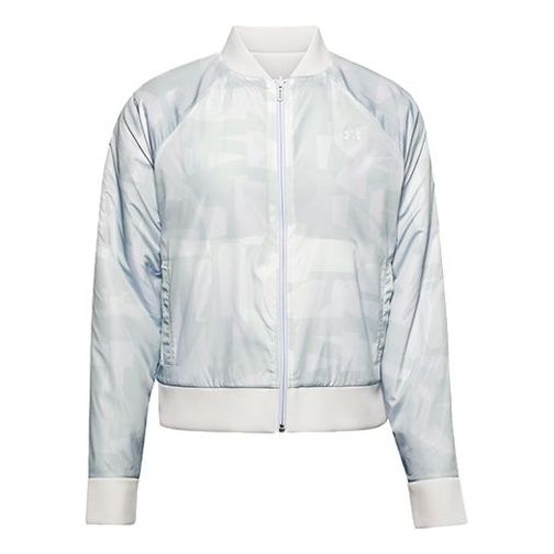 (WMNS) Under Armour Move Reversible Bomber Jacket 'White Ice Blue' 1356567-100