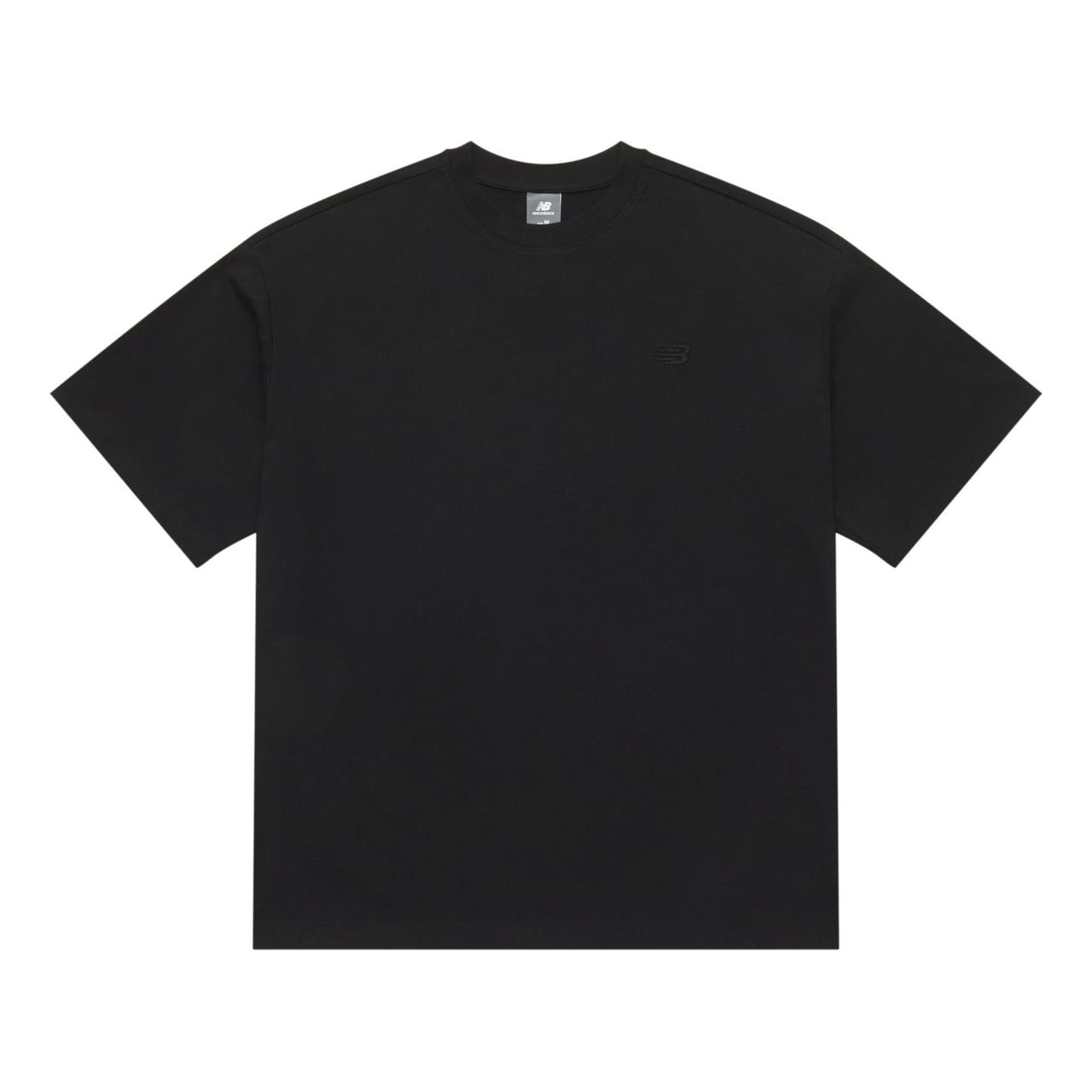 New Balance Linear Heritage Brushed Back Jersey Oversized T-Shirt 'Black' AMT42335-BK
