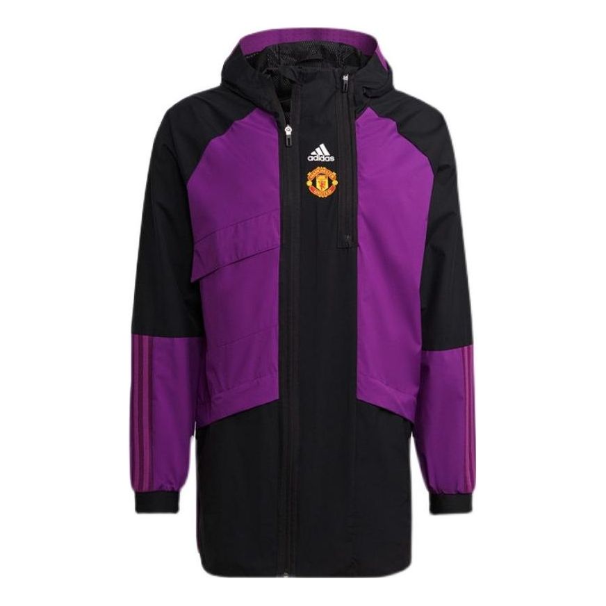 adidas Manchester United Travel Drill Jacket 'Purple Black' GR3910