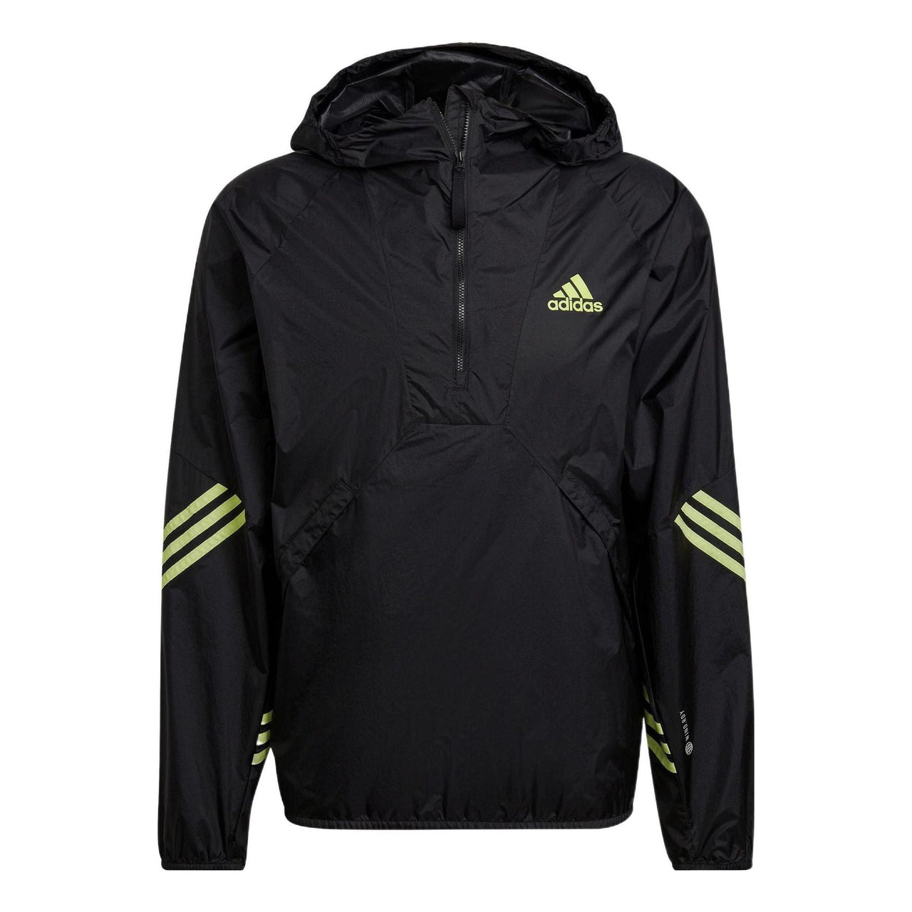 adidas Stripe Logo Sports Training Half Zipper Jacket Black H65744
