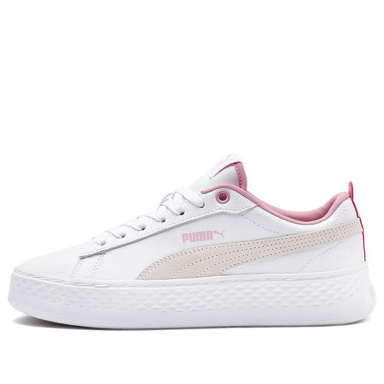 (WMNS) PUMA Smash Platform Low 'White Pale Pink' 366487-08