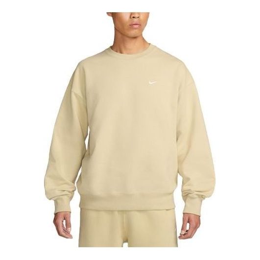 Nike Solo Swoosh Fleece Crew Sweatshirt 'Yellow' DX0812-783