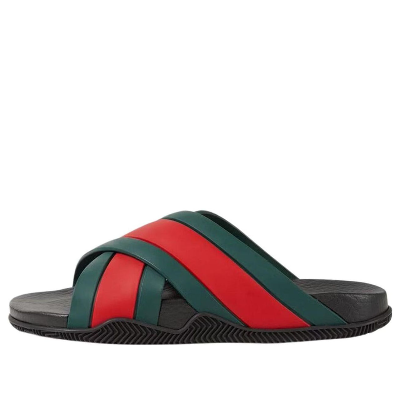 (WMNS) Gucci Slide Web Stripe 'Black' 627820-J8700-8460