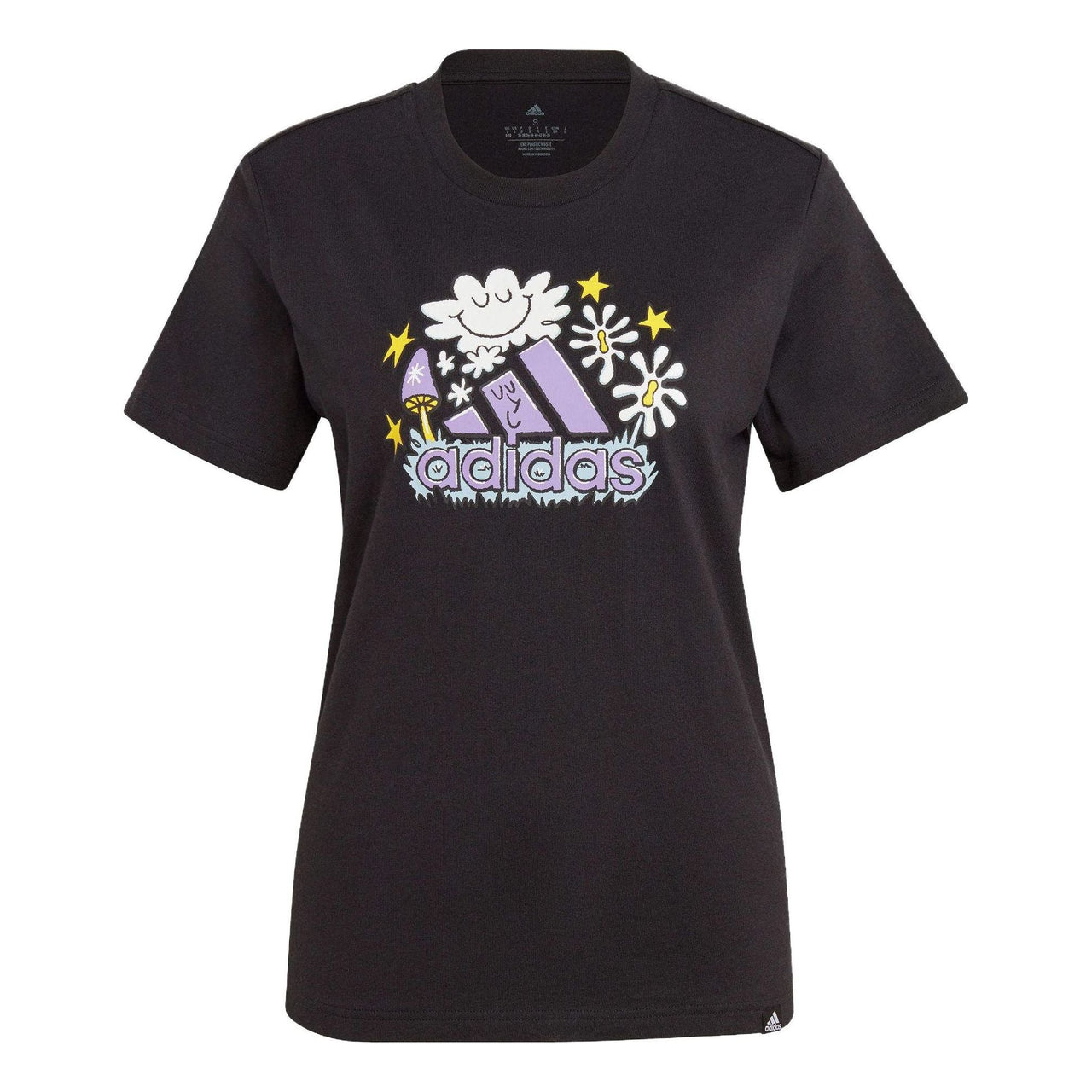(WMNS) adidas Doodle Graphic T-Shirt Asia Sizing 'Black' IJ7327
