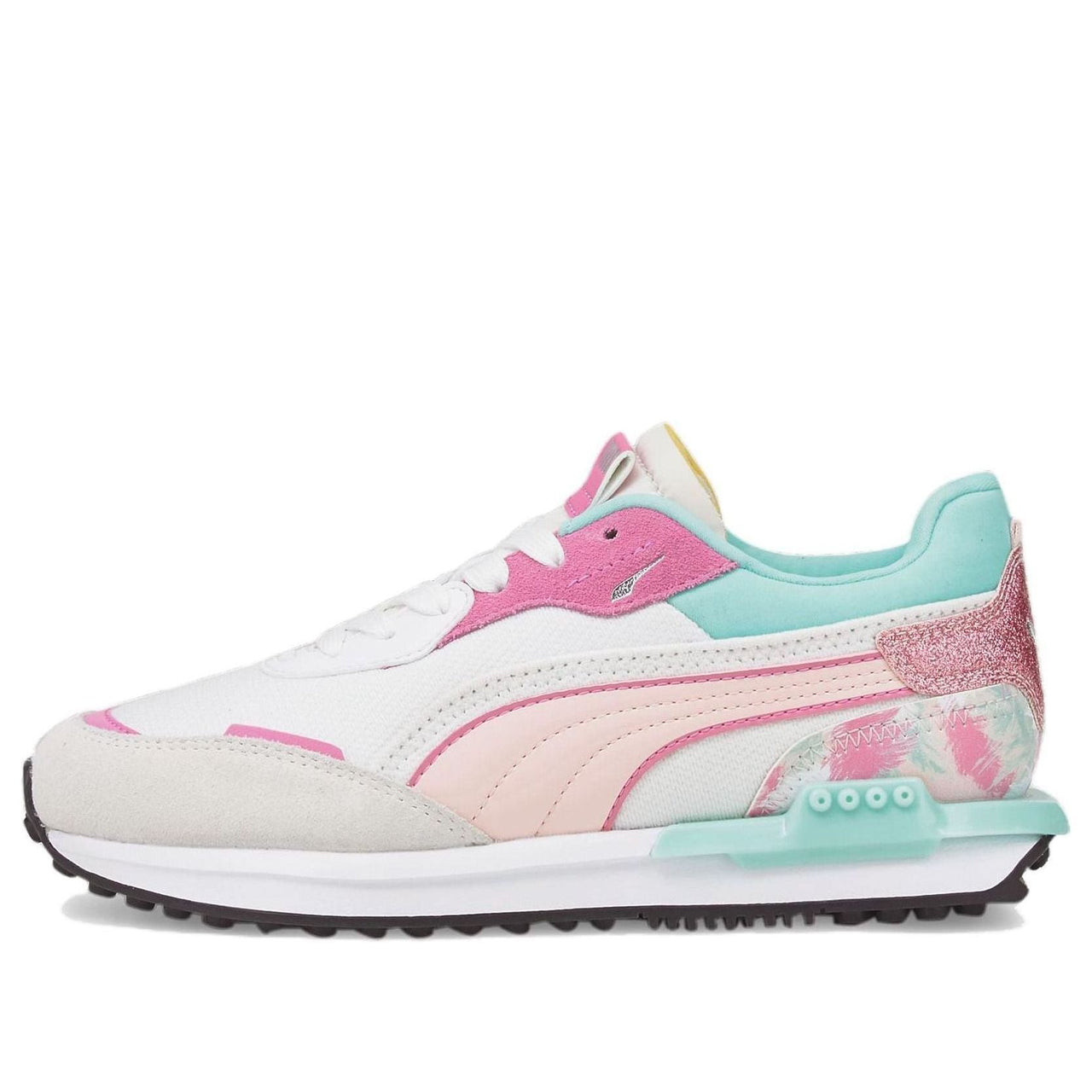 (GS) PUMA City Rider Fly-Mingo 'White Pink' 385638-01