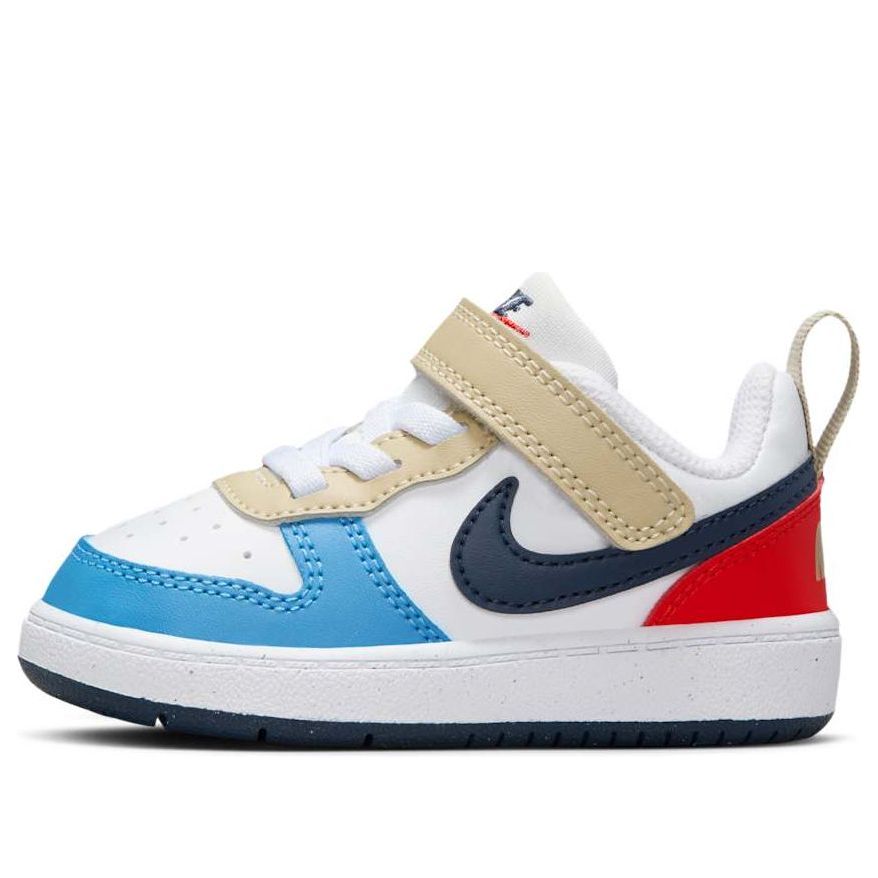 (TD) Nike Court Borough Low Recraft 'White Thunder Blue Light Crimson' DV5458-124