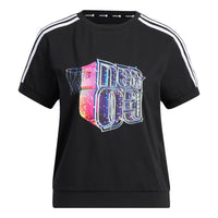 (WMNS) adidas neo 3-Stripes Bucket T-Shirt 'Black' IB7675