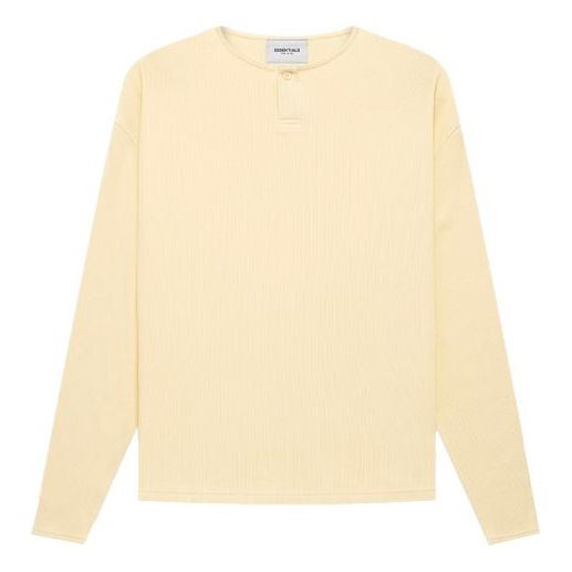 Fear of God Essentials FW21 Thermal Henley L/S Buttercream FOG-FW21-038