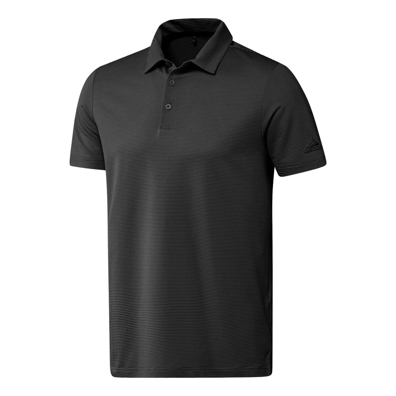adidas Ottoman Stripe Golf Polo Shirt 'Black Grey' HA9165