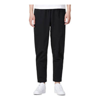 Men's Nike Solid Color Logo Printing Drawstring Lacing Straight Casual Pants/Trousers Black DQ4344-010
