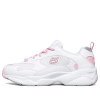 (WMNS) Skechers D'Lites Campus Leisure Chunky Shoes White/Pink 88888401-WPK
