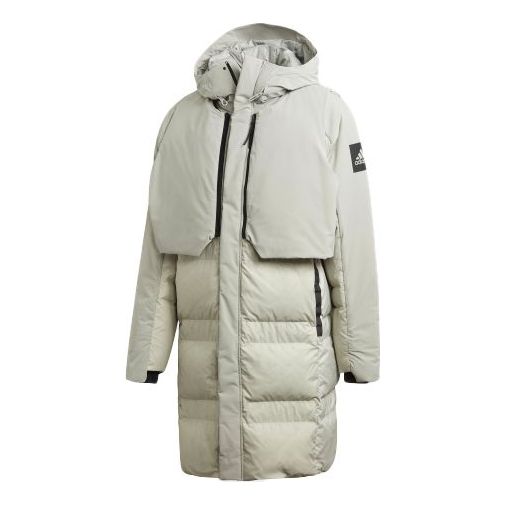 adidas Outdoor Sports waterproof Reversible Down Jacket Gray FT2430