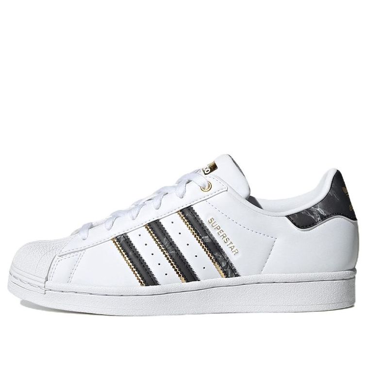 (WMNS) adidas Superstar Shoes 'White-Black / Gold Metallic' GX1838