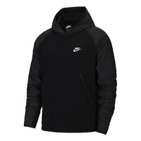 Nike Sportswear Solid Color logo hooded Pullover Black CU4364-010