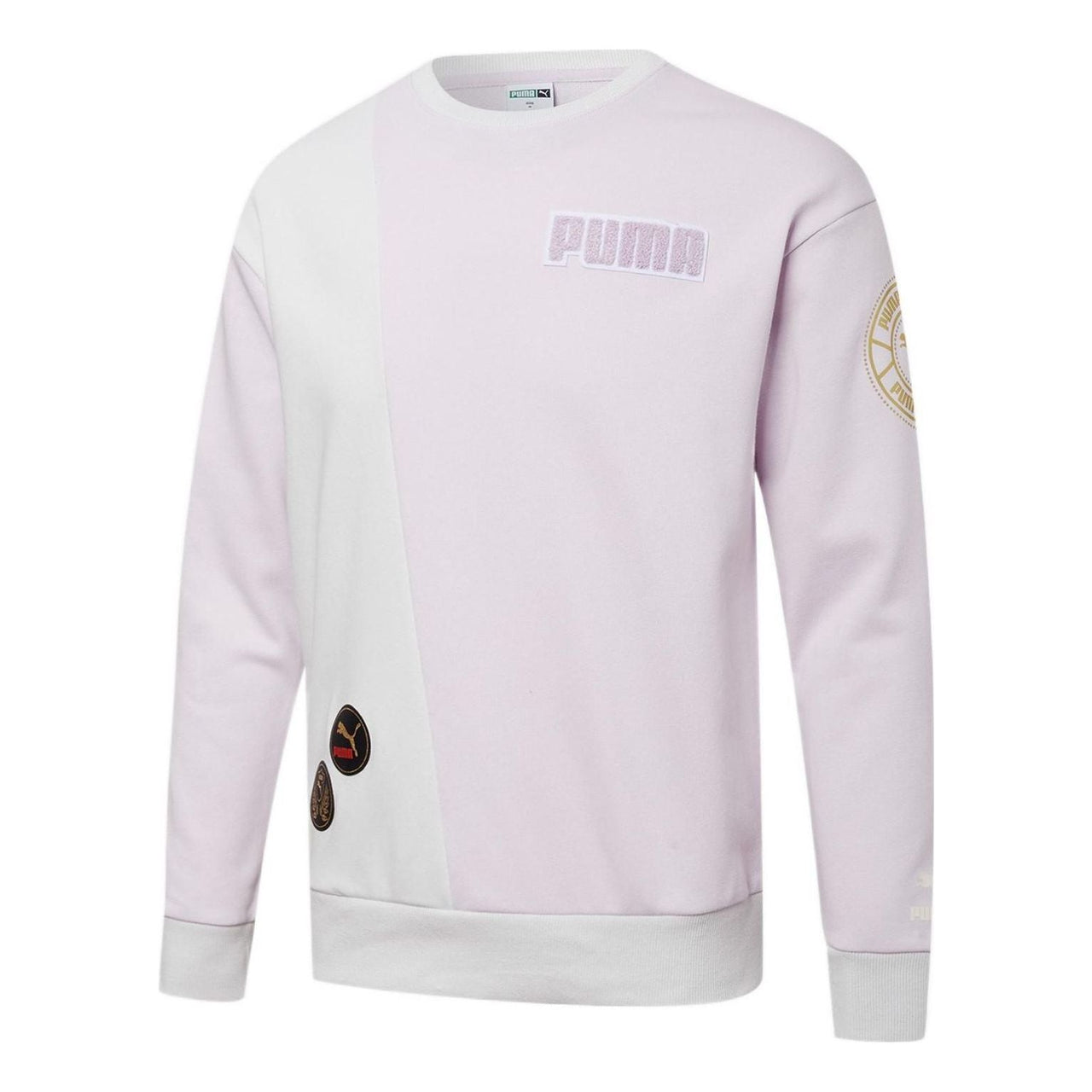 PUMA Mix Badge Long Crew Sweater 'Purple' 537008-17