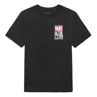Vans Alphabet Printing Short Sleeve Couple Style Black VN0A4MM5BLK