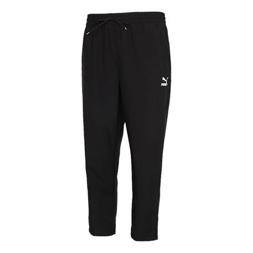 PUMA Classics Silm Tapered Pants 'Black White' 531425-01