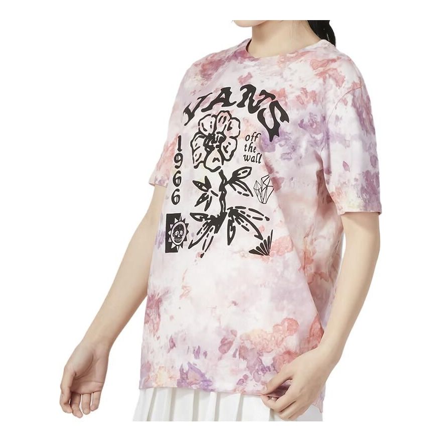 (WMNS) Vans short-sleeved printed T-shirt 'Pink' VN0A54KUZG7