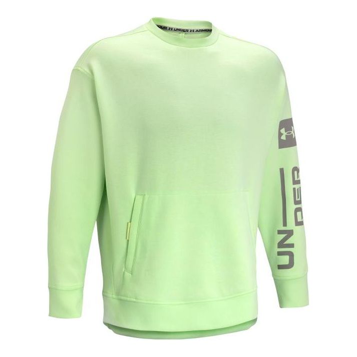 Under Armour Summit Knit Graphic Crew Top 'Lime Green' 1373800-369