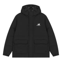 New Balance Logo Puffer Down Jacket 'Black' AMJ23340-BK