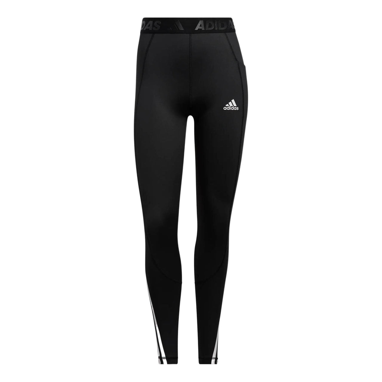 (WMNS) adidas TF Turf 3S Tight Solid Color High Waist Elastic Stripe Training Sports Gym Pants/Trousers/Joggers Black GR8248