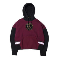 (WMNS) Air Jordan x Paris Saint-Germain Fleece Hoodie 'Bordeaux' CU5282-610