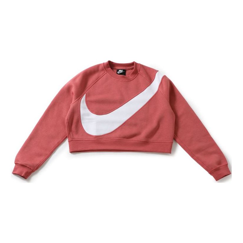 (WMNS) Nike Nsw Swoosh Crew Fleece Sweatshirt 'Pink' BV3934-897