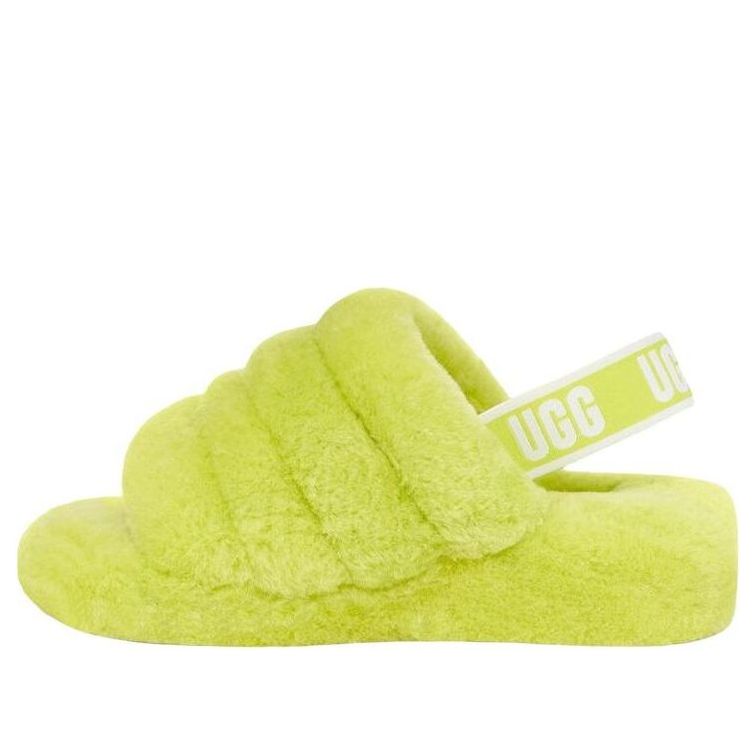 (WMNS) UGG Fluff Yeah Slide 'Key Lime' 1095119-KLM