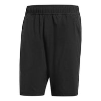 Men's adidas Solid Color Small Logo Printing Elastic Waistband Sports Shorts Black B45800