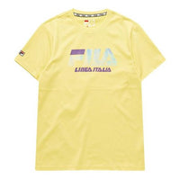 FILA FUSION Basic Round Neck Short Sleeve Couple Style Yellow T11M026101F-YE
