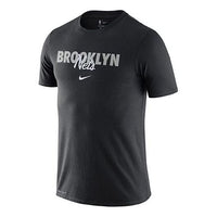 Nike NBA DRI-FIT Front Logo Short Sleeve Tee 'Brooklyn Nets Black' CV1219-010