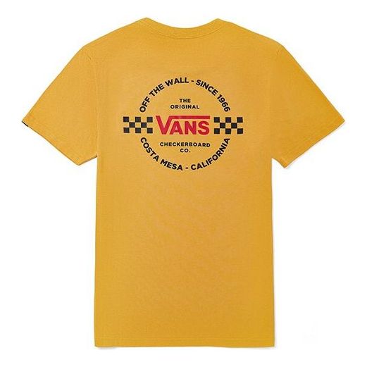 Men's Vans Athleisure Casual Sports Short Sleeve Yellow VN0A4P4X50X