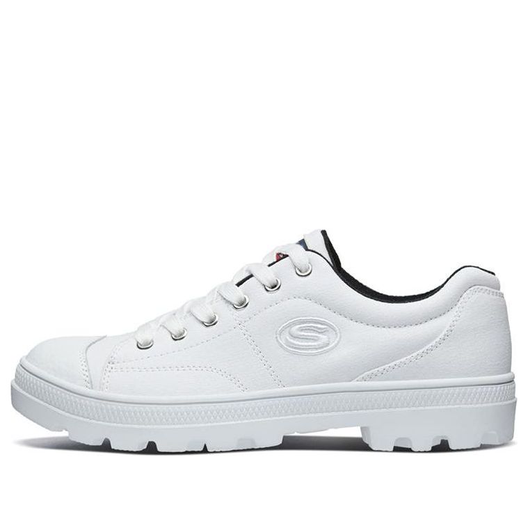 (WMNS) Skechers Roadies Low Top Canvas Sneakers White 74370-WHT