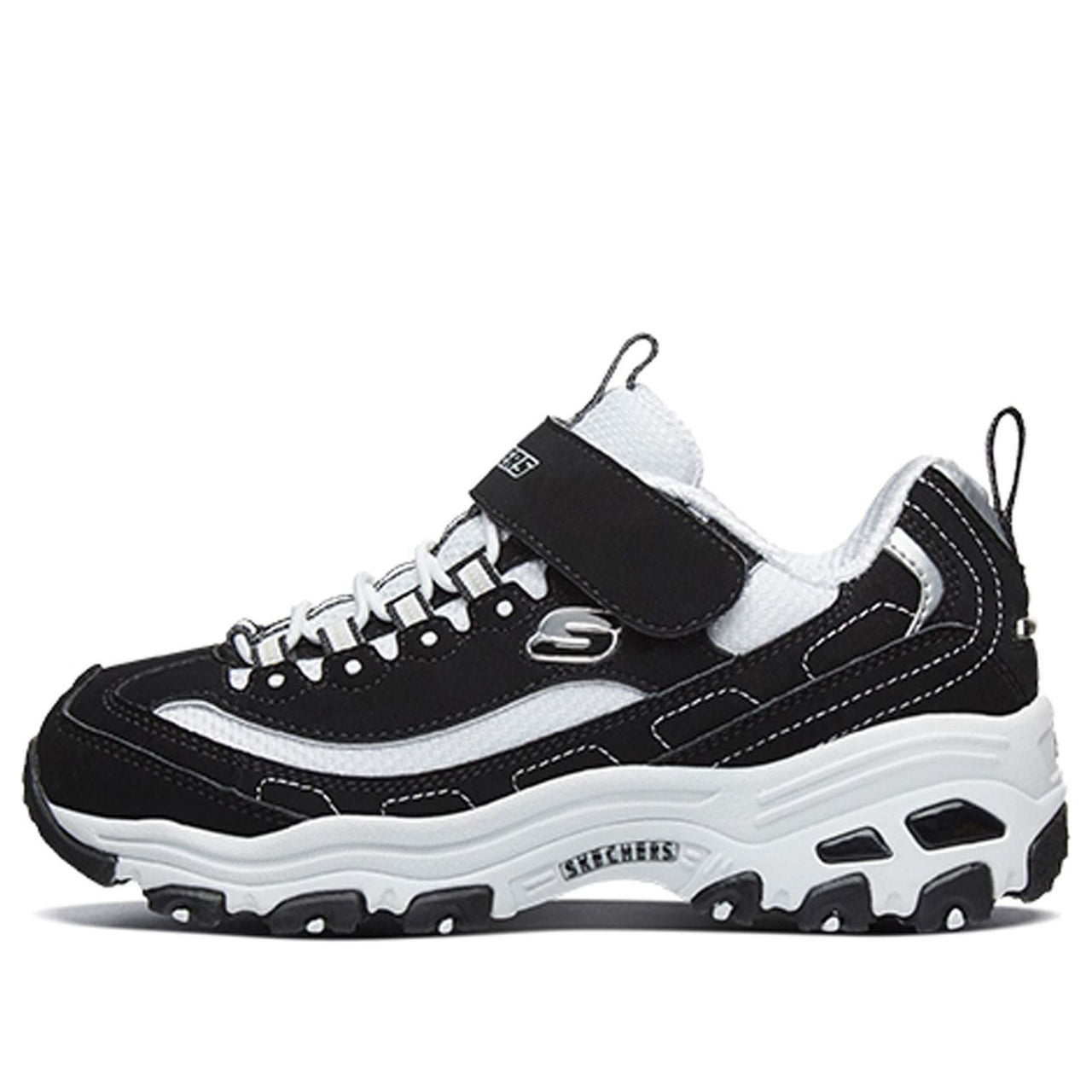 Skechers D'Lites Low-Top Running Shoes K White/Black 996212L-BKW