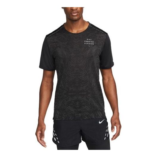 Men's Nike Round Neck Pullover Sports Short Sleeve Black T-Shirt DM4770-010