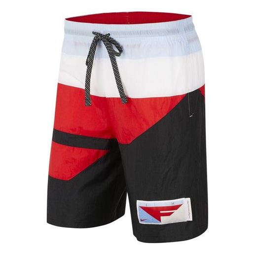 Nike Flight Contrasting Colors Sports Shorts Black Red Blue Blackredblue BV9413-011