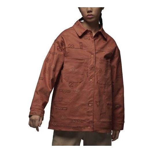 (WMNS) Air Jordan Flight Heritage Jacket 'Light Sienna' DX0385-812