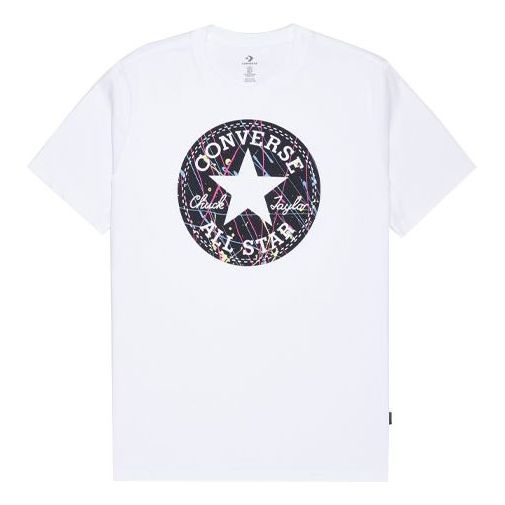 Converse Splatter Paint Chuck Taylor Patch Graphic Tee 'White' 10021506-A03