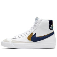 (GS) Nike Blazer Mid '77 SE 'Double Swoosh - White Gold Blue Void' DD1847-102