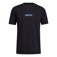 adidas Swish Tee Alphabet Printing Basketball Sports Short Sleeve Black GN5119