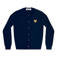 (WMNS) COMME des GARCONS PLAY Cardigan Gold Emblem 'Navy' AZ-N049-051-2