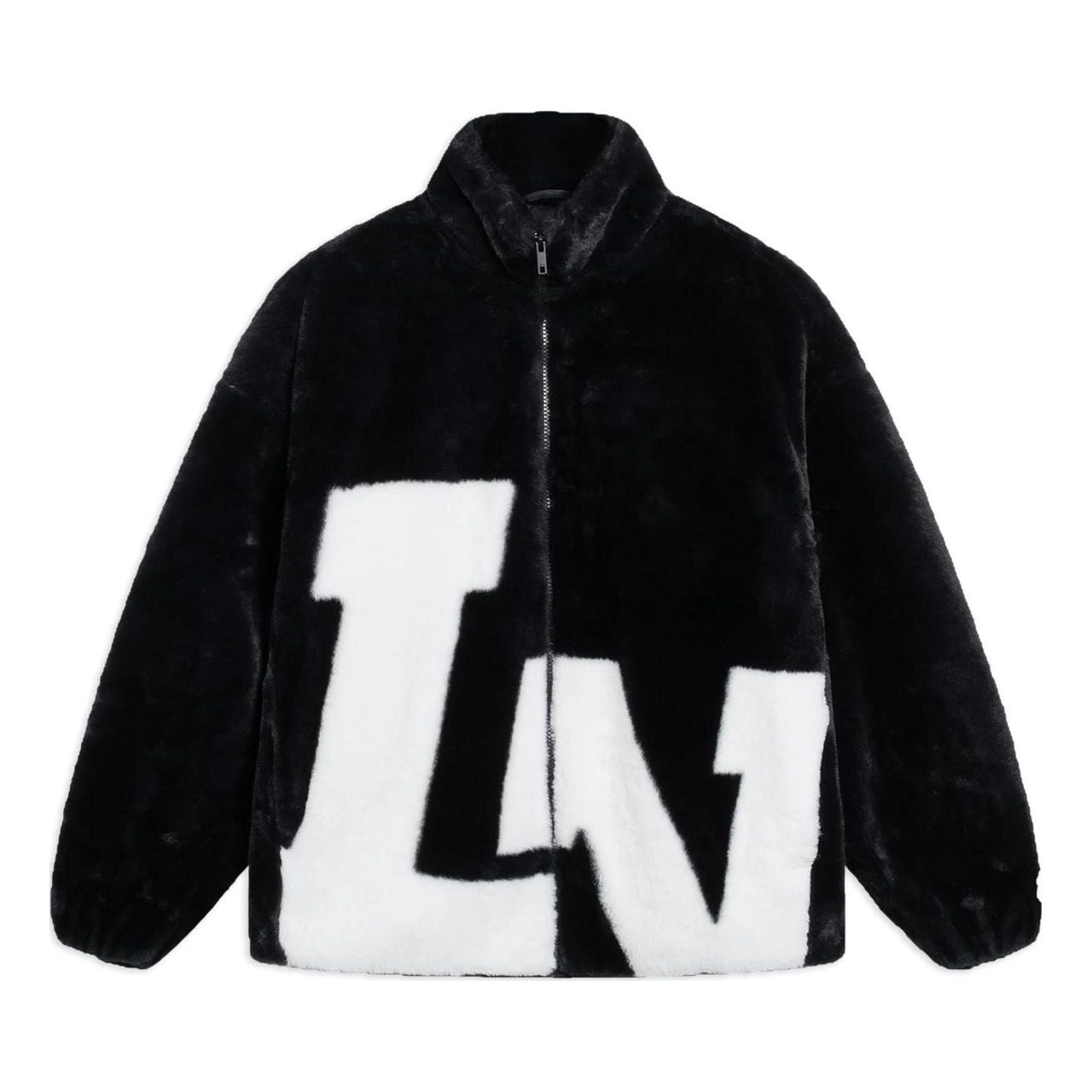 Li-Ning Big Logo Polar Fleece Jacket 'Black White' AFDSD61-1