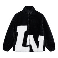 Li-Ning Big Logo Polar Fleece Jacket 'Black White' AFDSD61-1