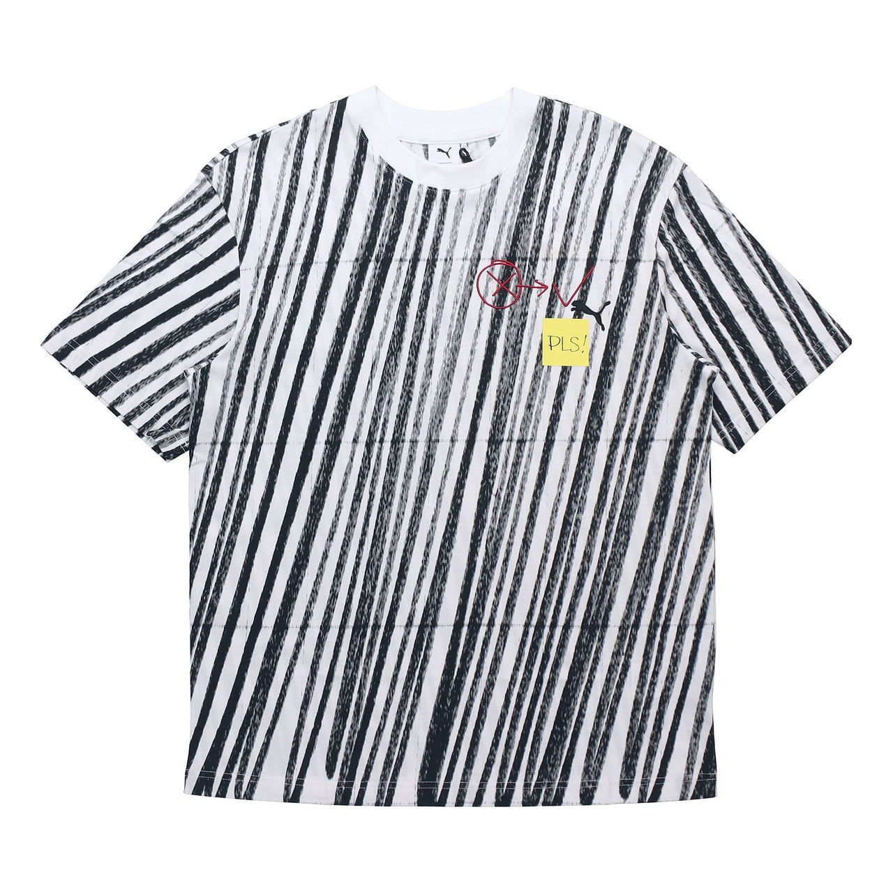PUMA x MICHAELLAU Crossover Casual Sports Round Neck Breathable Printing Short Sleeve White 531322-02