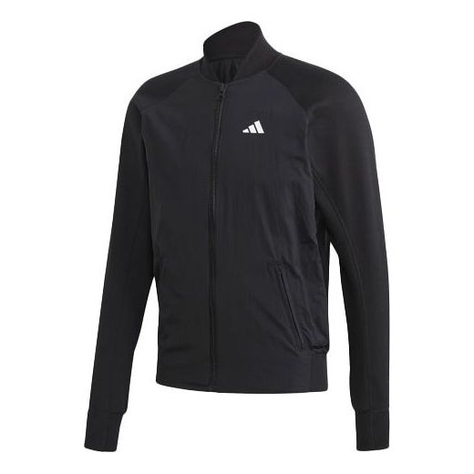 adidas M Vrct Tiger Embroidered Pattern Athleisure Casual Sports Jacket Black FM9970