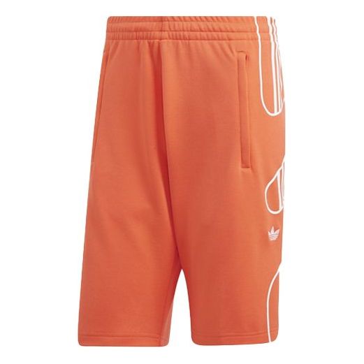 adidas originals Pattern Printing Casual Sports Shorts Orange DU8106