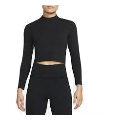 (WMNS) Nike Swoosh Long Sleeve Yoga T-Shirt 'Black' DR2204-010