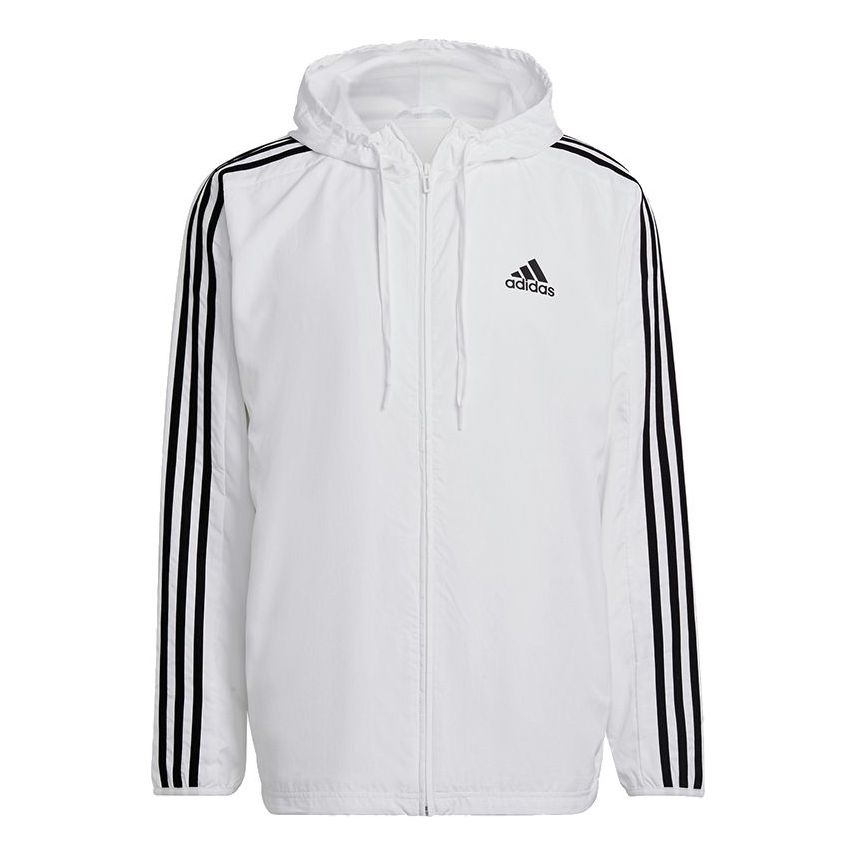 adidas M 3s Wb Casual Sports Hooded Jacket White H14625