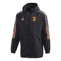 adidas JUVE TRAVEL JKT Juventus Soccer/Football Sports Hooded Jacket Black FR4202