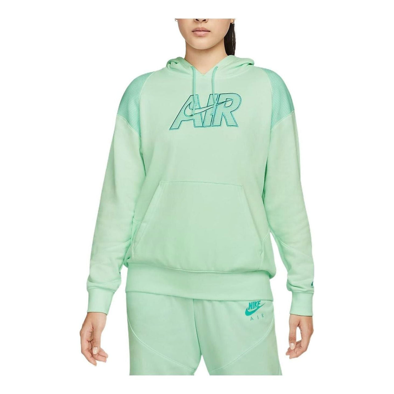(WMNS) Nike Air Sportswear Hoodie 'Green White' DM6060-394